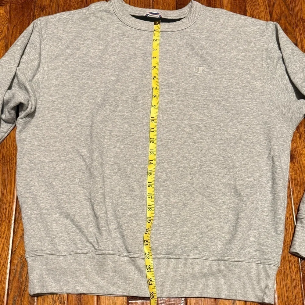 Champion Men's Crewneck, Powerblend Fleece Sweatshirt, Oxford Gray, Large